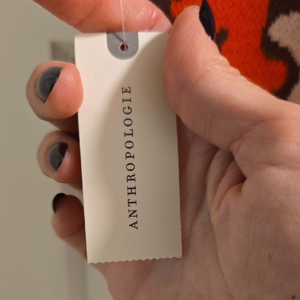 Anthropologie Maeve Brown and Orange Knit Vest - Picture 5 of 6